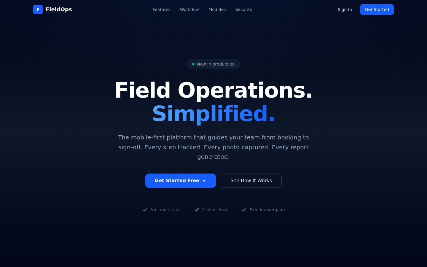 Fieldly — Mobile-First Field Operations Platform
